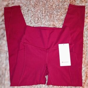 lululemon New With Tags Align Highrise 25" Pants in Deep Berry